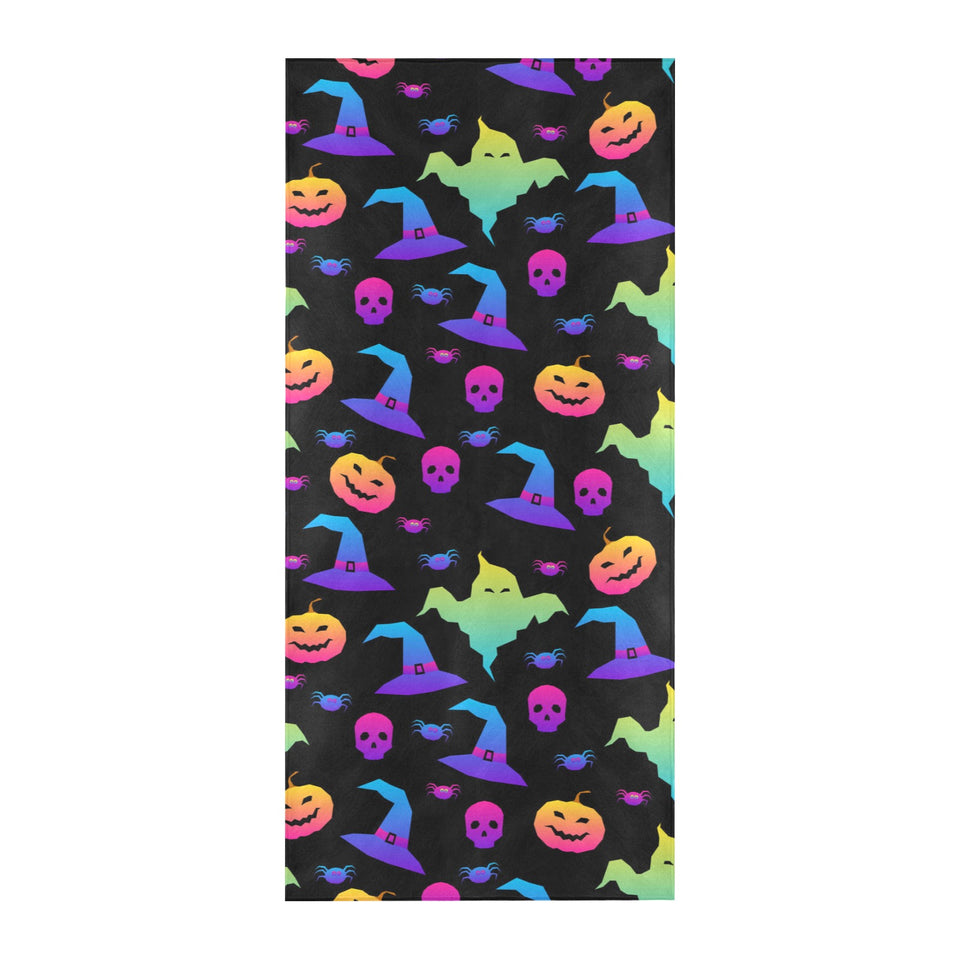 Colorful halloween background Beach Towel
