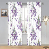 lavender flower design pattern Gauze Curtain