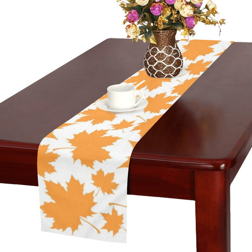 Orange Maple Leaf pattern Table Runner