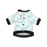 Cute snowman snowflake pattern All Over Print Pet Dog Round Neck Fuzzy Shirt