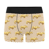 Rhino yellow theme pattern Men's All Over Print Boxer Briefs Men's Underwear