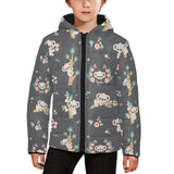 Cute koala pattern Kids' Boys' Girls' Padded Hooded Jacket