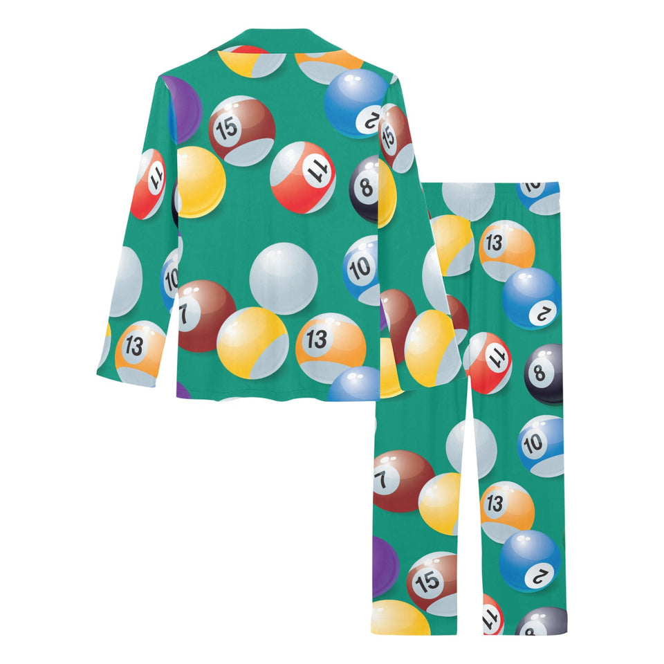 Billiard Ball Pattern Print Design 01 Women's Long Pajama Set