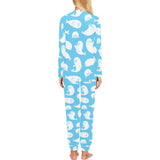 Cute white sea lion seals pattern Women's All Over Print Pajama Set
