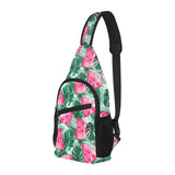Watermelons tropical palm leaves pattern All Over Print Chest Bag