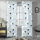 Sheep polka dot cloud pattern Gauze Curtain