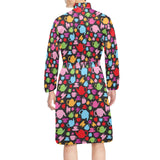 Tea pots Pattern Print Design 01 Men's Long Sleeve Belted Night Robe