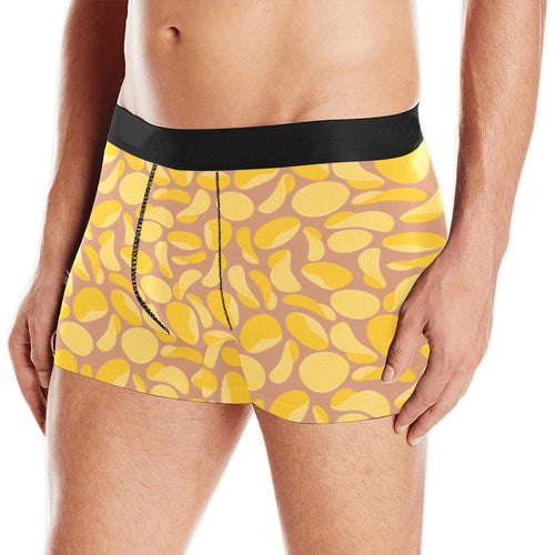 Potato Chips Pattern Print Design 01 Men's All Over Print Boxer Briefs Men's Underwear