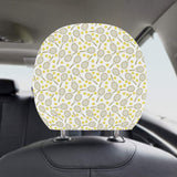 Tennis Pattern Print Design 02 Car Headrest Cover