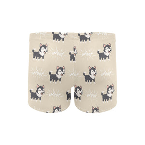 Cute Siberian Husky Men's Swimming Trunks