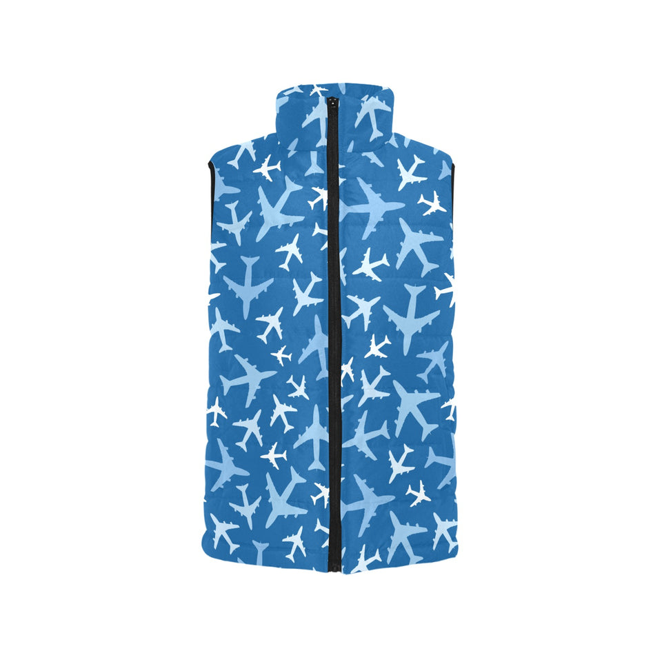 Airplane pattern in the sky Men's Padded Vest