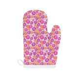 Hibiscus Pattern Print Design 01 Heat Resistant Oven Mitts