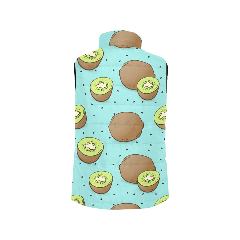 Kiwi blue background Women's Padded Vest