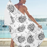 Hand drawn french fries pattern Beach Towel
