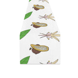 Color hand drawn cacao pattern Table Runner