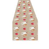 English Bulldog Pattern Print Design 05 Table Runner