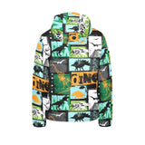 dinosaurs print pattern Kids' Boys' Girls' Padded Hooded Jacket