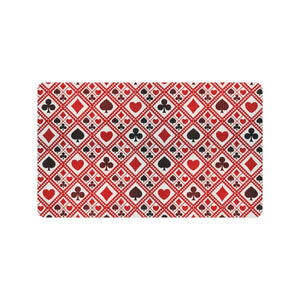 Casino Cards Suits Pattern Print Design 03 Doormat