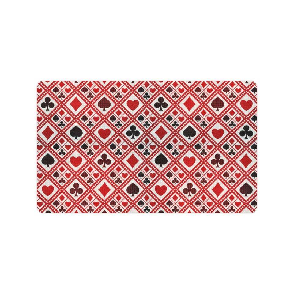 Casino Cards Suits Pattern Print Design 03 Doormat