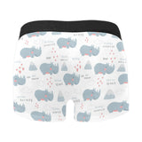 cute rhino heart pattern Men's All Over Print Boxer Briefs Men's Underwear