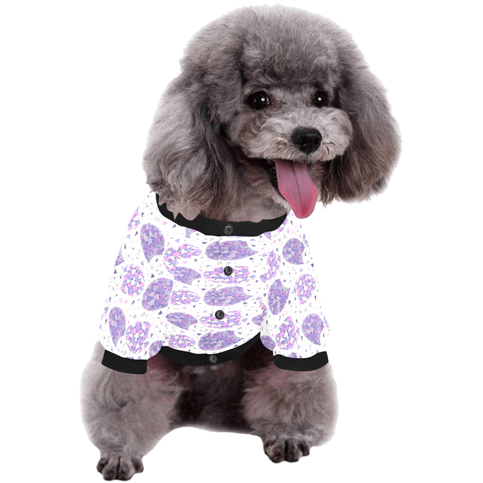 Hedgehog Pattern Print Design 05 All Over Print Pet Dog Round Neck Fuzzy Shirt
