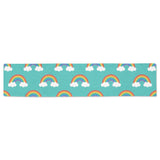 Rainbow pattern green background Table Runner