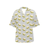 Sandwich Pattern Print Design 05 Women's All Over Print Hawaiian Shirt