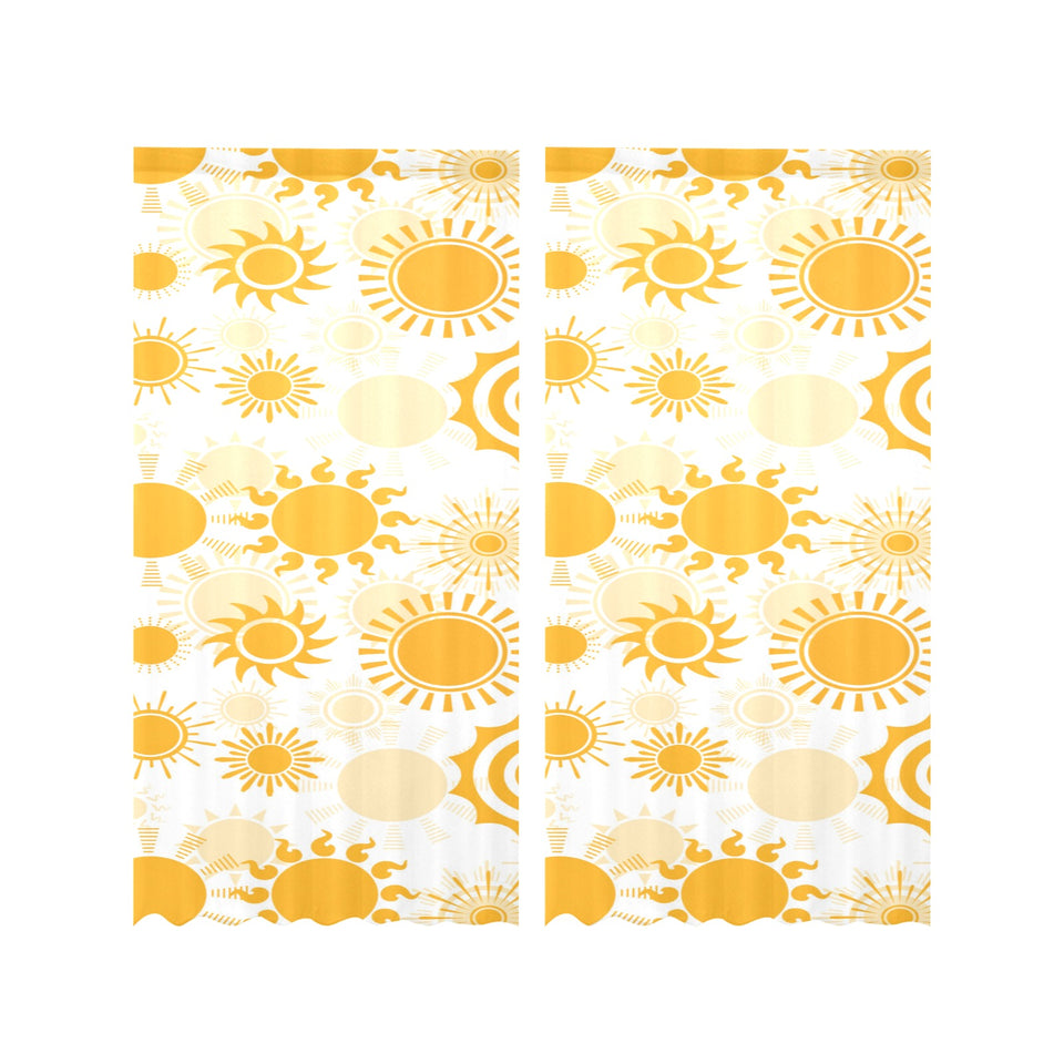 Sun design pattern Gauze Curtain
