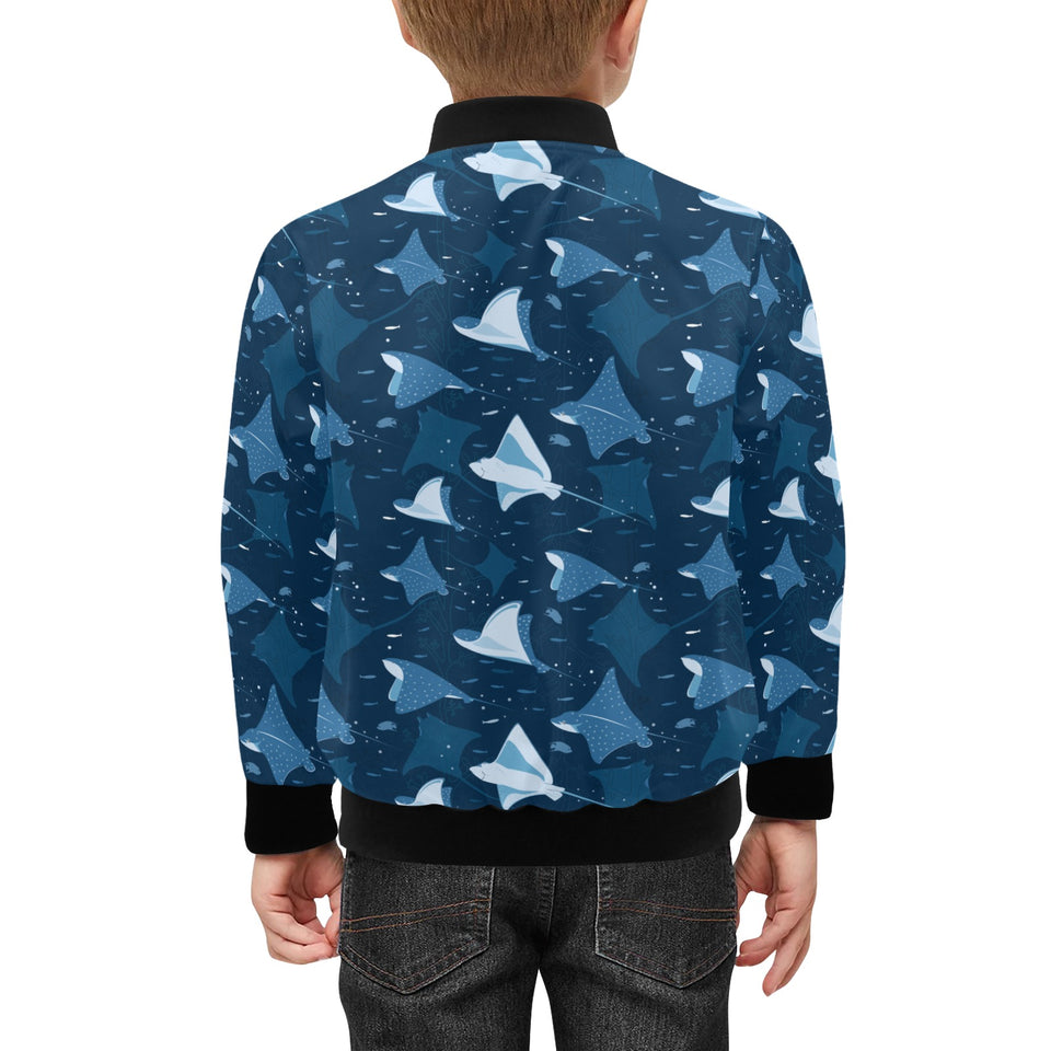 Stingray Pattern Print Design 04 Kids' Boys' Girls' Bomber Jacket