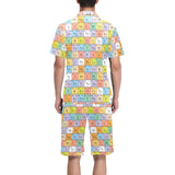 Chemistry Periodic Table Pattern Print Design 01 Men's V-Neck Short Pajama Set
