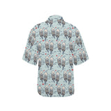 Lovely Sea Otter Pattern Women's All Over Print Hawaiian Shirt