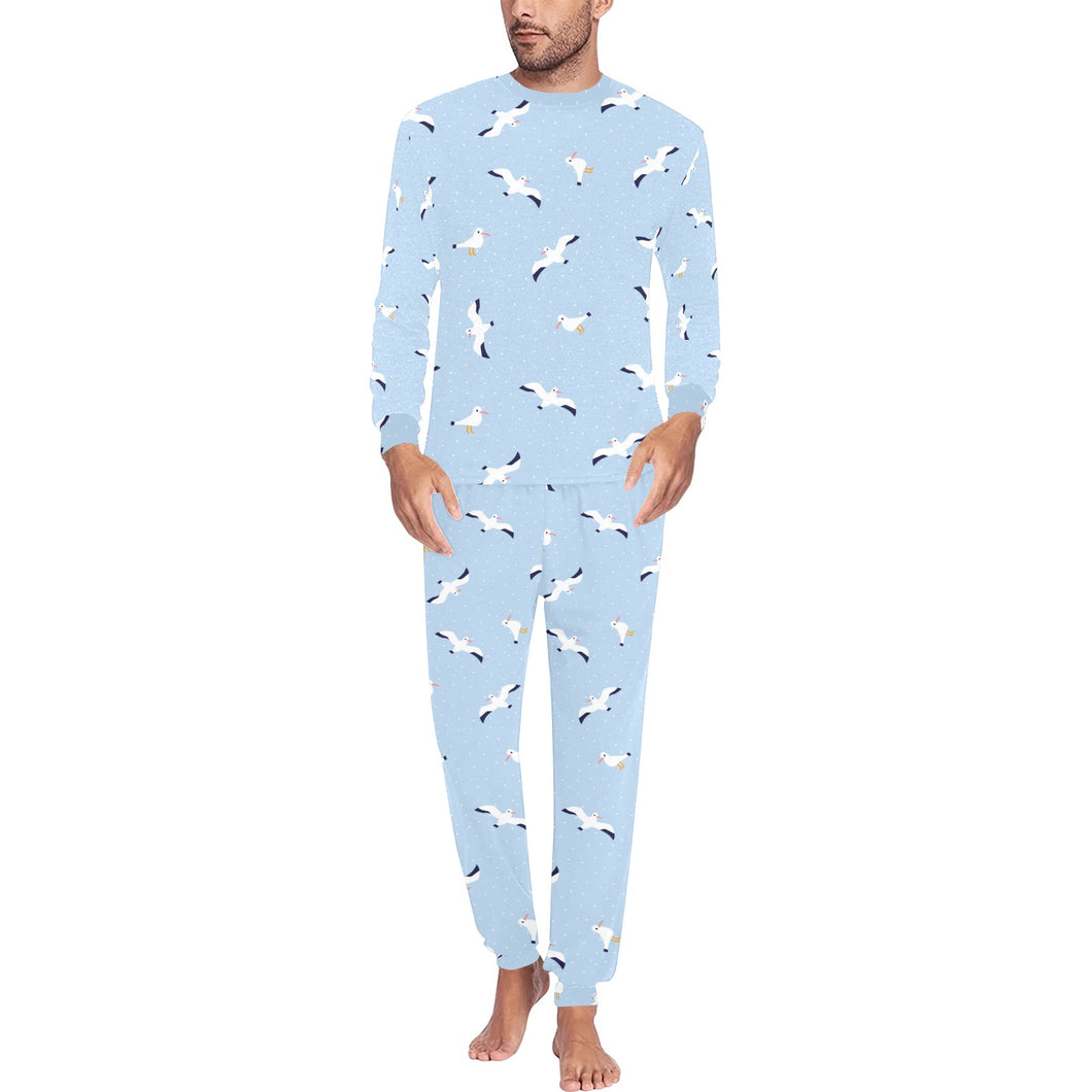 Seagull Pattern Print Design 02 Men's All Over Print Pajama