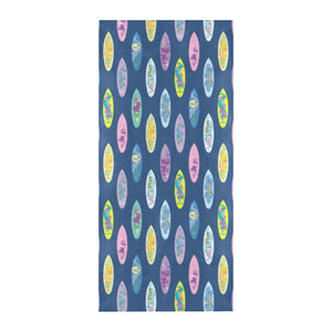 Surfboard Pattern Print Design 03 Beach Towel