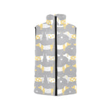 Cute dachshund dog pattern Women's Padded Vest