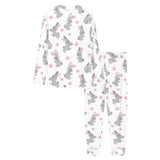 Watercolor cute rabbit pattern Women's All Over Print Pajama Set