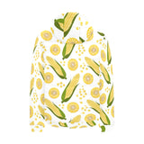 Corn Pattern Print Design 05 Men's Padded Hooded Jacket