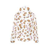 peanuts pattern background Women's Padded Hooded Jacket