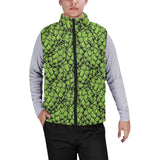 Green hop pattern Men's Padded Vest