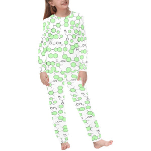Chemistry Periodic Table Pattern Print Design 03 Kids' Boys' Girls' All Over Print Pajama Set