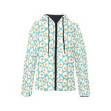 Fried Eggs Pattern Print Design 04 Women's Padded Hooded Jacket