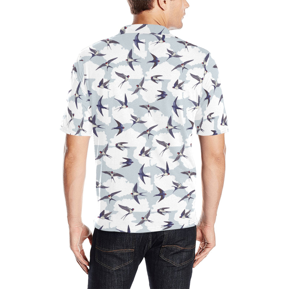 Swallow Pattern Print Design 05 Men's All Over Print Polo Shirt