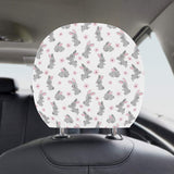 Watercolor cute rabbit pattern Car Headrest Cover