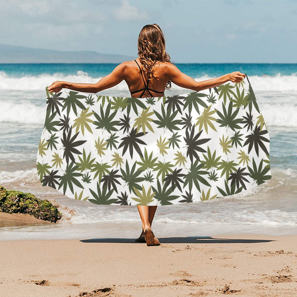 Canabis Marijuana Weed Pattern Print Design 05 Beach Towel