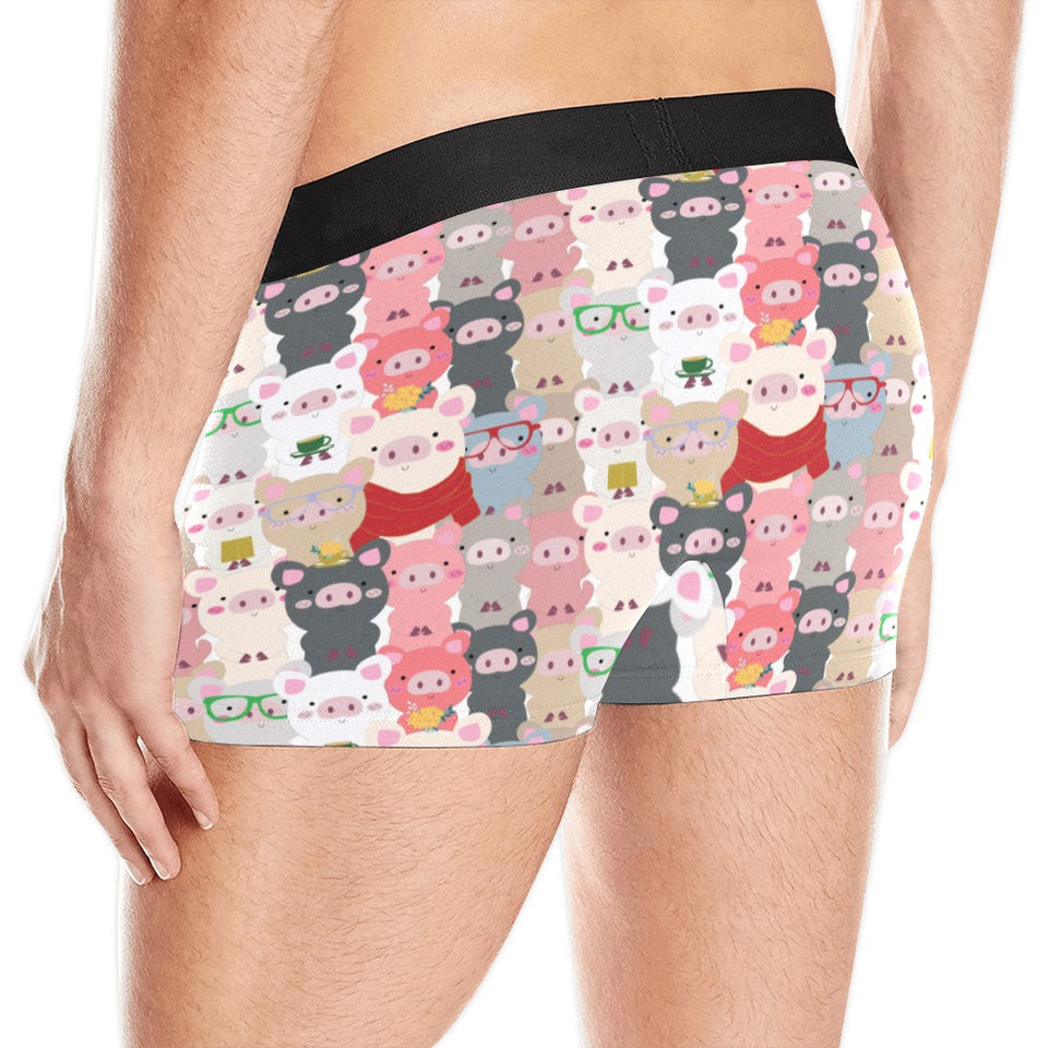 Pig Pattern Print Design 02 Men's All Over Print Boxer Briefs Men's Underwear