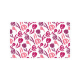 pink sketch tulip pattern Doormat