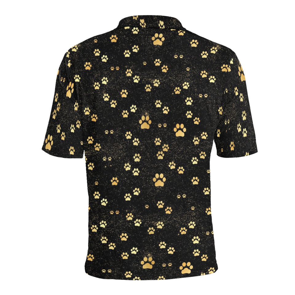 Dog Paws Pattern Print Design 05 Men's All Over Print Polo Shirt