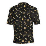 Dog Paws Pattern Print Design 05 Men's All Over Print Polo Shirt