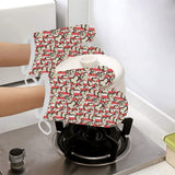 Popcorn Pattern Print Design 05 Heat Resistant Oven Mitts