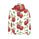 Red apples pattern Men's Padded Hooded Jacket