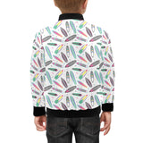 Surfboard Pattern Print Design 04 Kids' Boys' Girls' Bomber Jacket